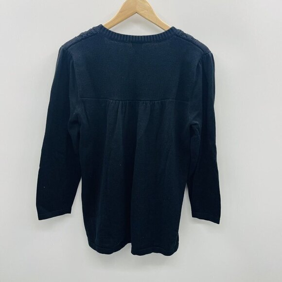 Rafella Womens Size XL 3/4 Sleeve Knit Pullover Sweater with Keyhole Neckline - Picture 3 of 5